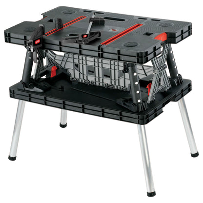 Keter Folding Work Bench – Portable Heavy-Duty Workstation with Quick-Fold Design