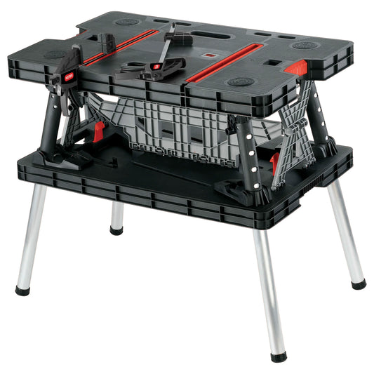 Keter Folding Work Bench – Portable Heavy-Duty Workstation with Quick-Fold Design