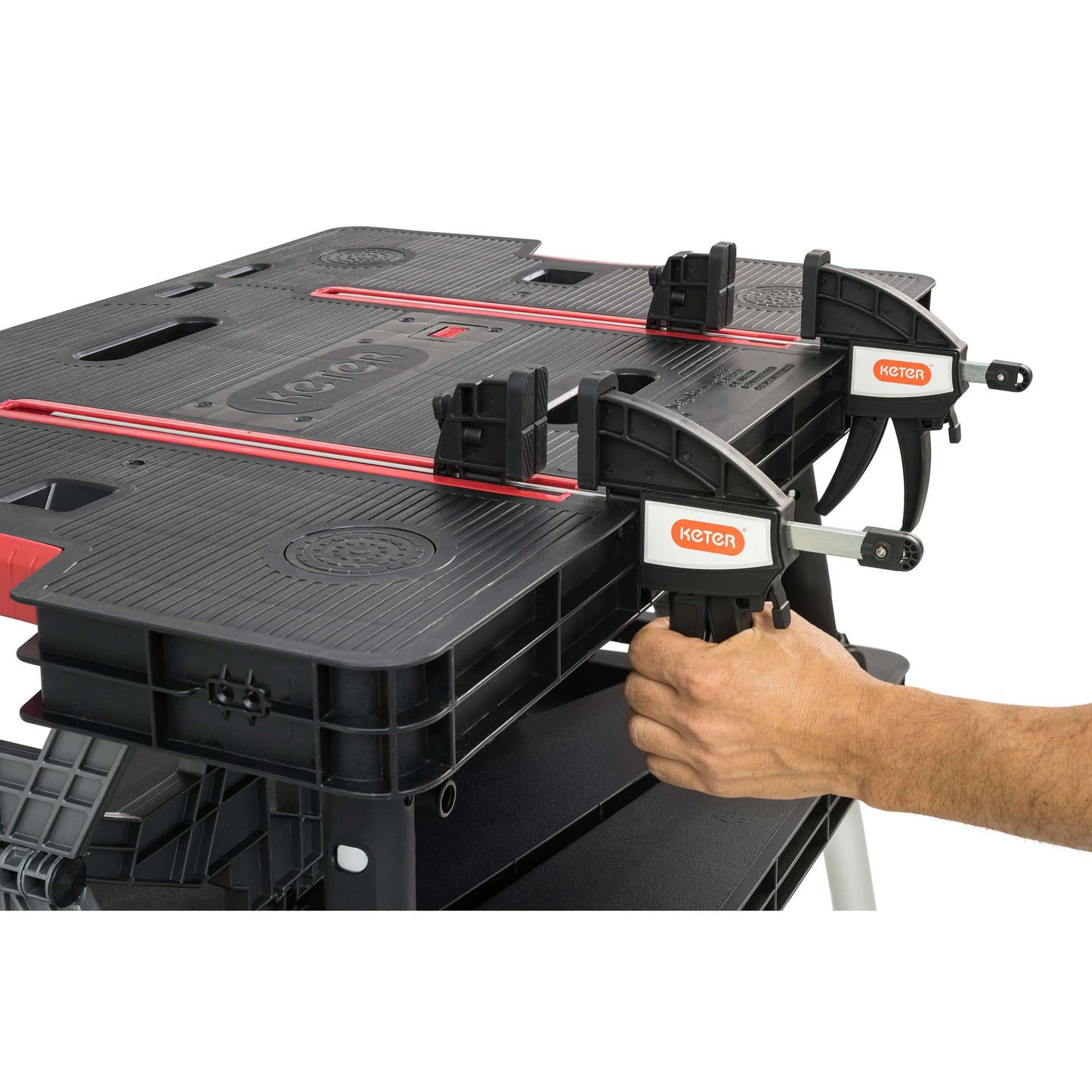 Keter Folding Work Bench – Portable Heavy-Duty Workstation with Quick-Fold Design