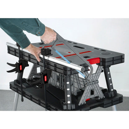 Keter Folding Work Bench – Portable Heavy-Duty Workstation with Quick-Fold Design